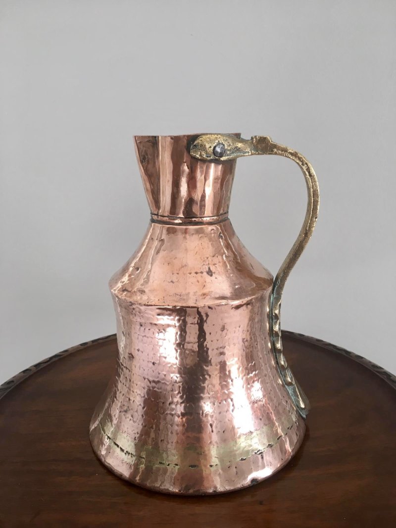 Antique Arts and Crafts Copper and Brass Milk Jug
